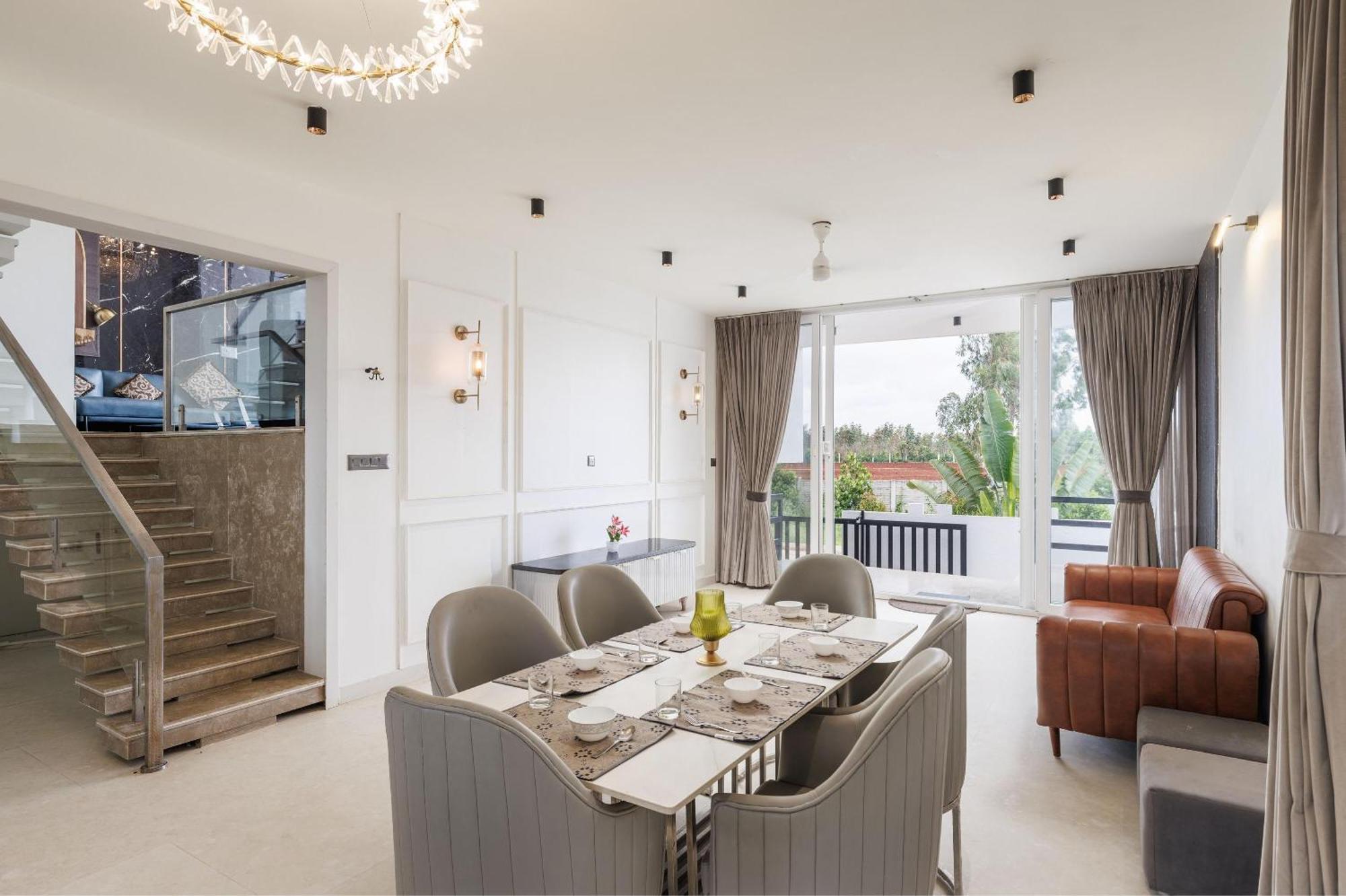 Celestial Sapphire Villa Pvt Pool Veg Food 4Bhk Dod Ballāpur Exteriör bild